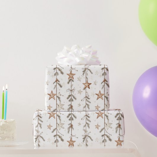 Papier Cadeau Noël rustique (Cadeaux de fête)
