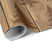 Papier Cadeau Noël rustique (Coin rond)