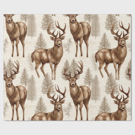 Papier Cadeau Noël Rustique (Plat)