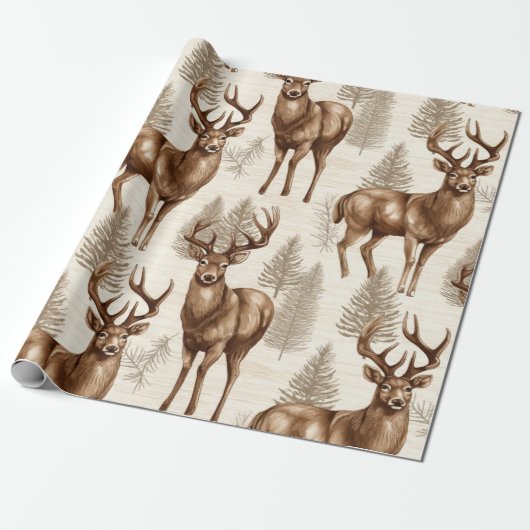 Papier Cadeau Noël Rustique (Déroulé)