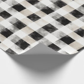 Papier Cadeau Noël rustique noir blanc argent (Coin)