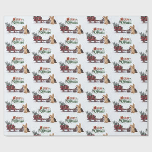 Papier Cadeau Noël rustique Yorkie