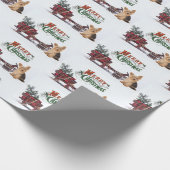 Papier Cadeau Noël rustique Yorkie (Coin)