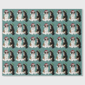 Papier Cadeau Noël Saint Bernard et Bernese Mountain Dog (Plat)