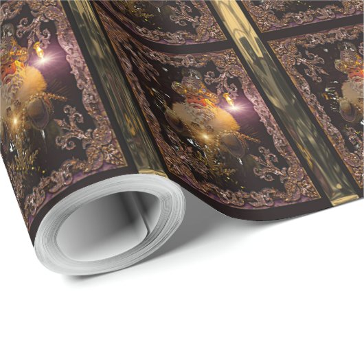 Papier Cadeau Noël Saint-Nicolas micro victorienne (Coin rond)