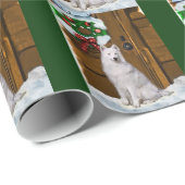 Papier Cadeau Noël Samoyé (Coin rond)