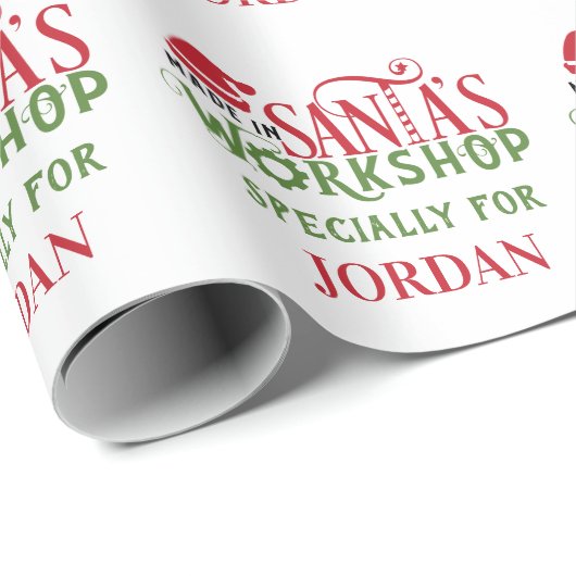 Papier Cadeau Noël Santa Clause Livraison Express (Coin rond)