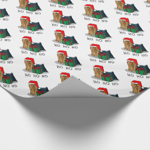 Papier Cadeau Noël Santa Hat Yorkshire Terrier Yorkie Cute
