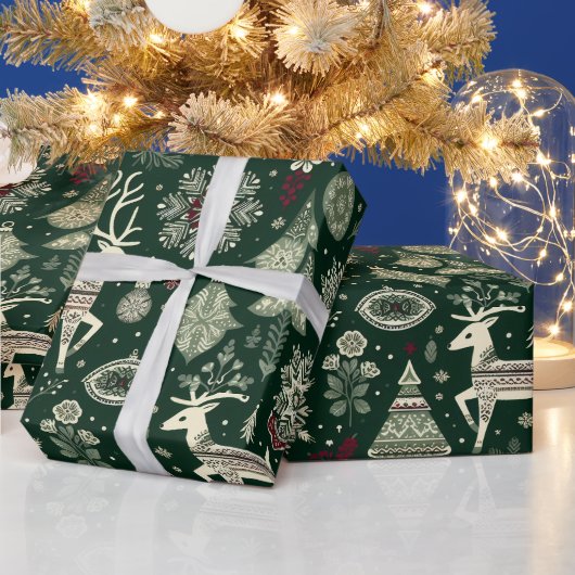 Papier Cadeau Noël scandinave (Vacances)