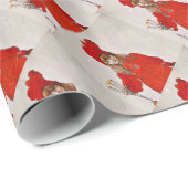 Papier Cadeau Noël scandinave de Carl Larsson (Coin rond)