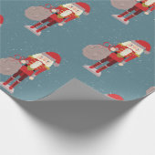 Papier Cadeau Noël scandinave de Père Noël (Coin)