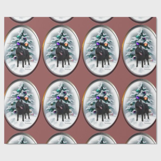 Papier Cadeau Noël Schipperke (Plat)