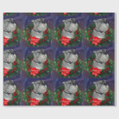 Papier Cadeau Noël Schnauzer Standard (Plat)