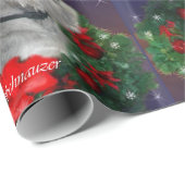 Papier Cadeau Noël Schnauzer Standard (Coin rond)