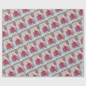 PAPIER CADEAU NOËL SE DEMANDE CHEMINÉE CHEMINÉE HAPPY FUN XMAS (Plat)