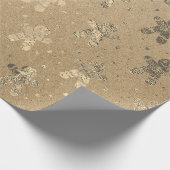 Papier Cadeau Noël Sepia Gold Gingbread Homme Kraft (Coin)