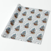 Papier Cadeau Noël Shar-Pei chinois (Déroulé)