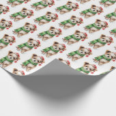 Papier Cadeau Noël Shih Tzu Avec Écharpe Hiver (Coin)