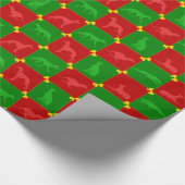 Papier Cadeau Noël Sighthounds rouge/vert (Coin)
