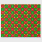Papier Cadeau Noël Sighthounds rouge/vert (Plat)