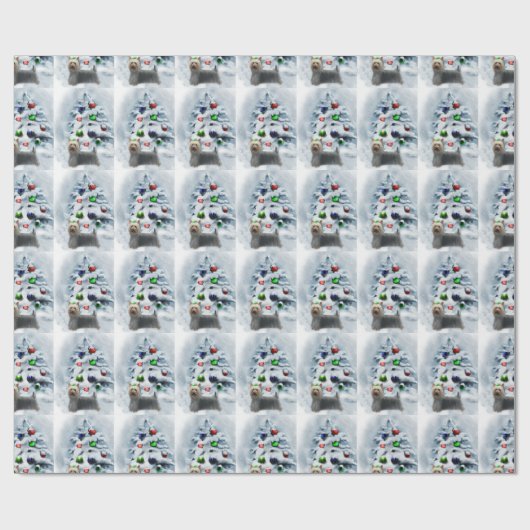 Papier Cadeau Noël Silky Terrier (Plat)