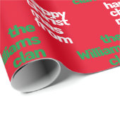 Papier Cadeau Noël simple moderne (Coin rond)