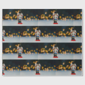 Papier Cadeau Noël SlipperyJoe nutcracker figurine ornement (Plat)