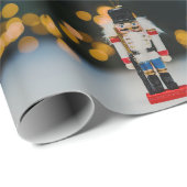 Papier Cadeau Noël SlipperyJoe nutcracker figurine ornement (Coin rond)