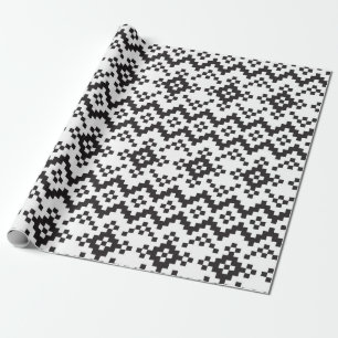 Papier Cadeau Noël Snowflakes Fair Isle Seamless Patternart