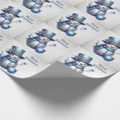 Papier Cadeau Noël Snowman Élégant Vacances d'hiver (Coin)