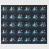 Papier Cadeau Noël sombre (Plat)