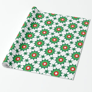 Papier Cadeau Noël Starburst géométrique