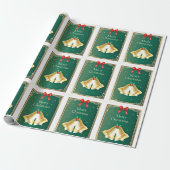 Papier Cadeau Noël Style Cloches Fêtes de fin d'année (Déroulé)