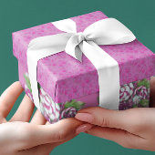 Papier Cadeau Noël sucre de canne violet et rose