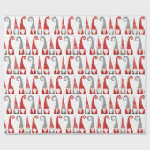 Papier Cadeau Noël Suédois Gnomes main tiré Motif (Plat)