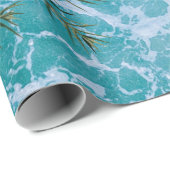 Papier Cadeau Noël Summer Ocean Beach (Coin rond)