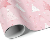 Papier Cadeau Noël Super rose chaud (Coin rond)