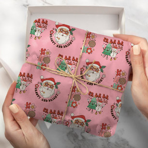 Papier Cadeau Noël Super rose chaud