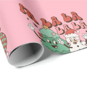 Papier Cadeau Noël Super rose chaud (Coin rond)