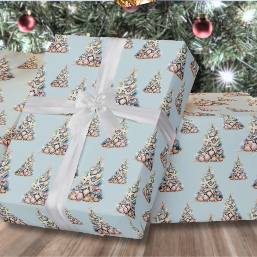 Papier Cadeau Noël sur la plage