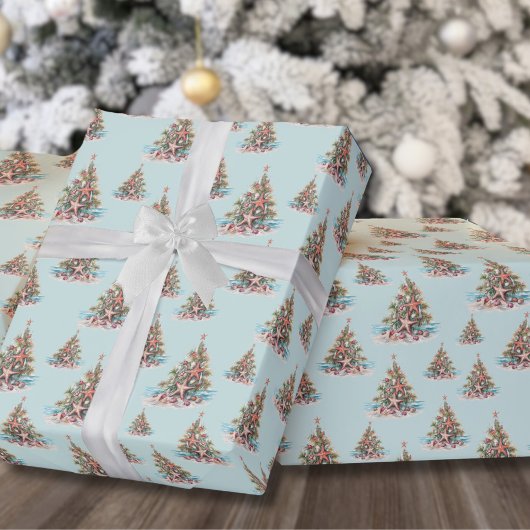 Papier Cadeau Noël sur la plage