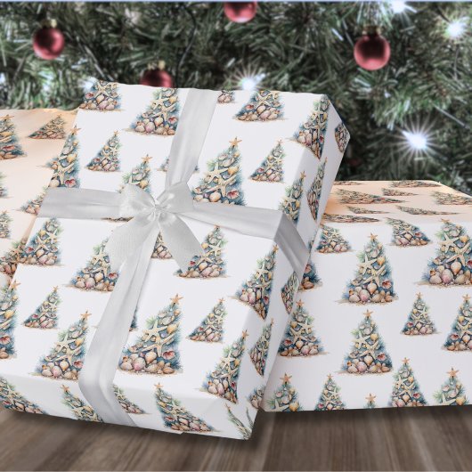 Papier Cadeau Noël sur la plage