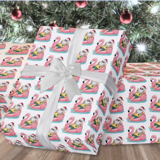 Papier Cadeau Noël sur la plage de Noël