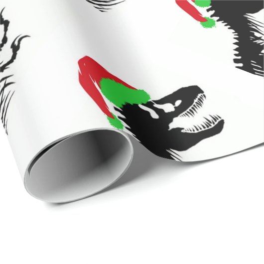 Papier Cadeau Noël T-Rex (Coin rond)