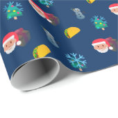 Papier Cadeau noël taco emoji (Coin rond)