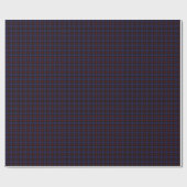 Papier Cadeau Noël Tartan bleu bleu de la marine (Plat)