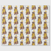 Papier Cadeau Noël Terre-Neuve pour les vacances Amoureux de les (Plat)