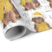 Papier Cadeau Noël Terre-Neuve pour les vacances Amoureux de les (Coin rond)