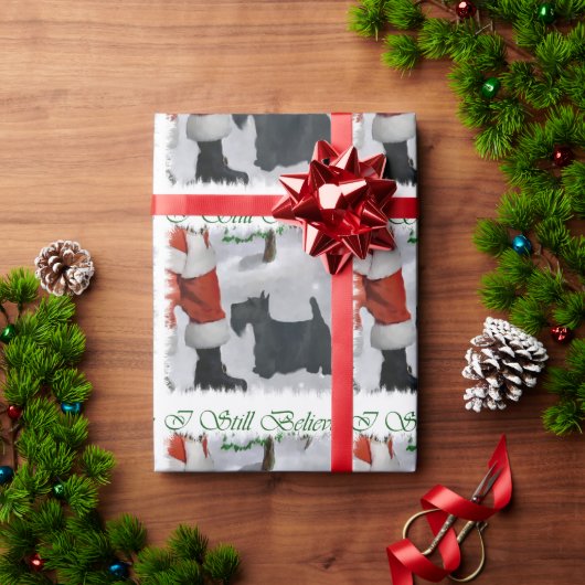Papier Cadeau Noël Terrier Écossais (Cadeau de vacances)