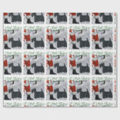 Papier Cadeau Noël Terrier Écossais (Plat)